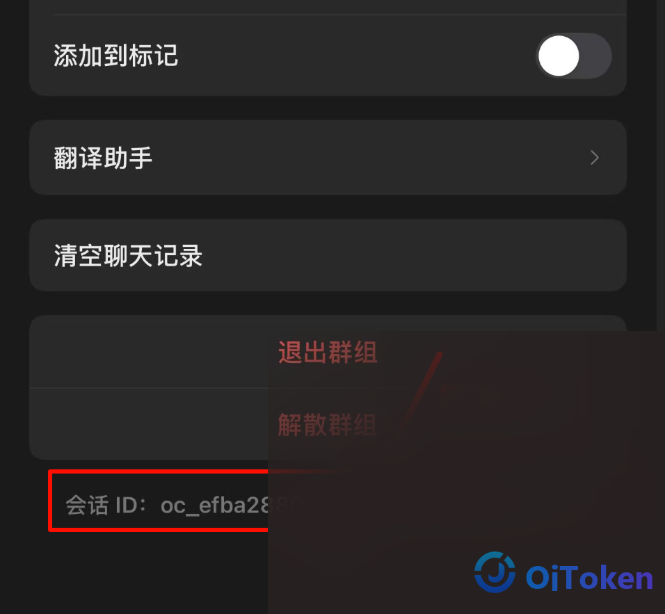 在飞书群设置中查看群聊 ID